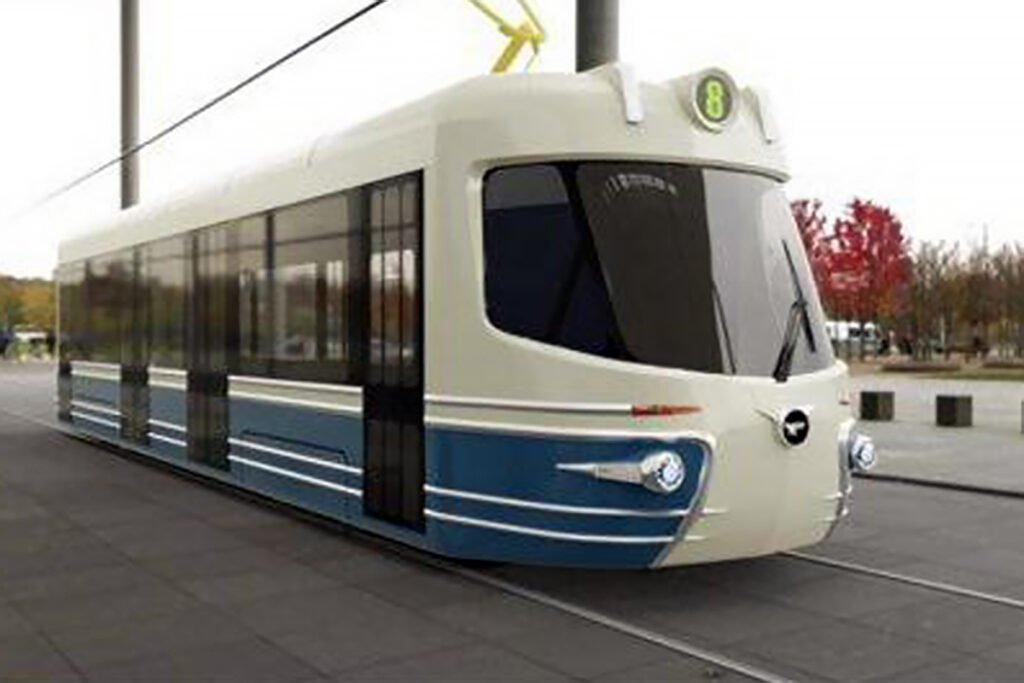 Предприятие Роскосмоса разработало ретро-трамвай "Стиляга"